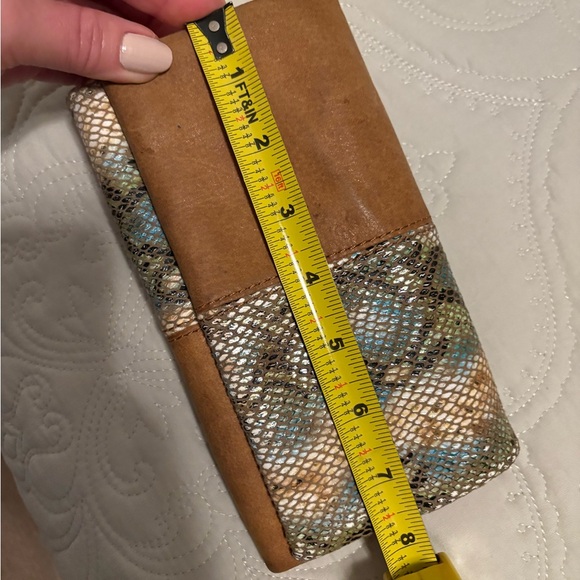 HOBO Tan and Snake Print Clutch - Picture 5 of 6